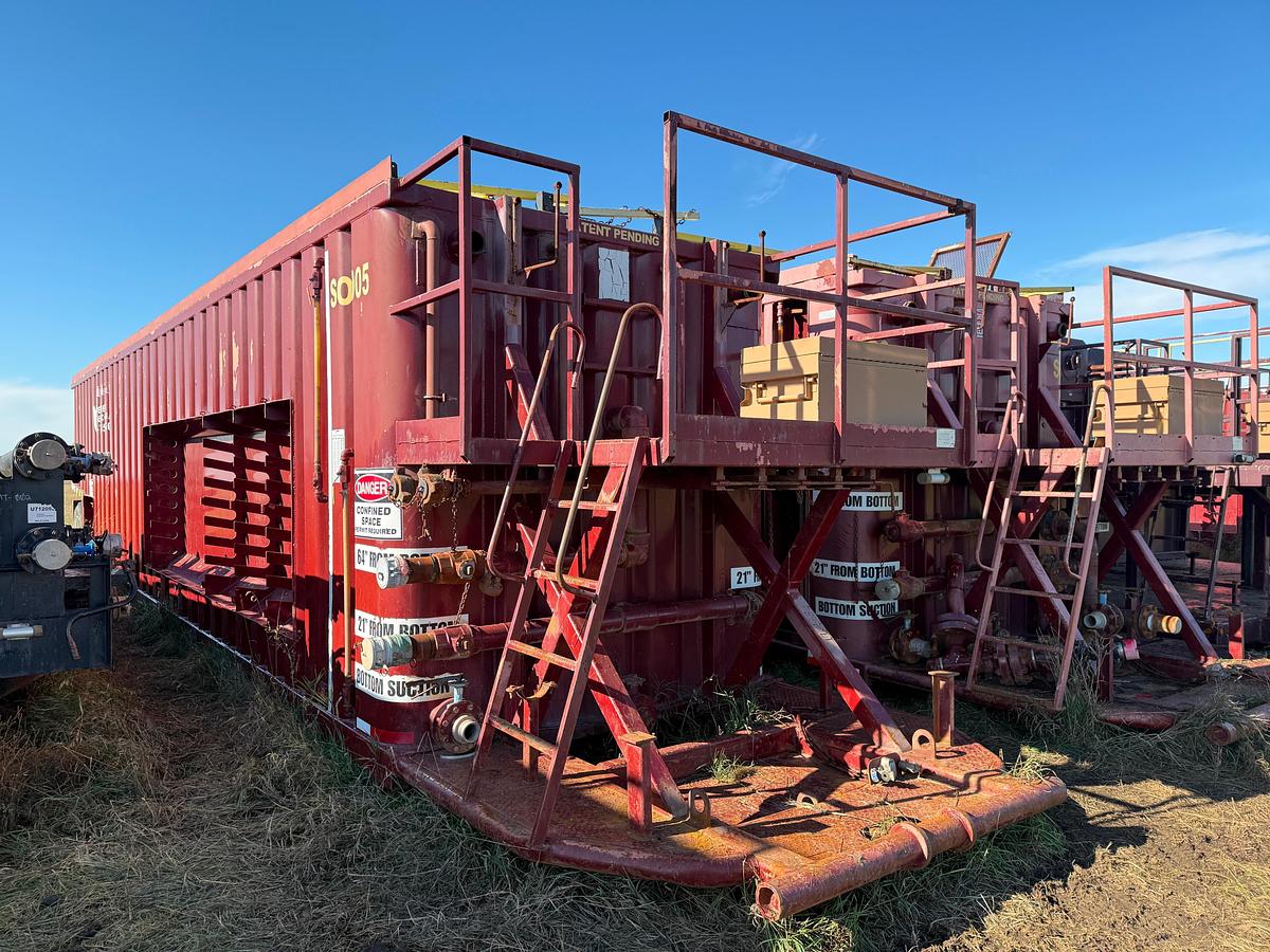 Used 440 BBLS Trailer Mounted Open Top Frac Tank