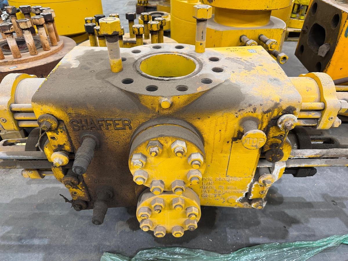 Used Shaffer 7 1/16 x 5m Double Hydraulic BOP with Pipe and Blind Rams