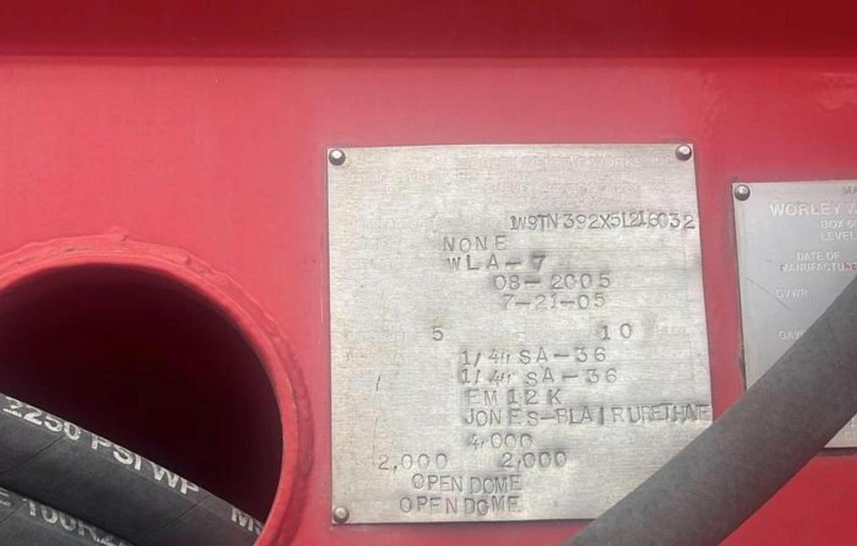 Used 2005 Worley Gel Slurry Trailer