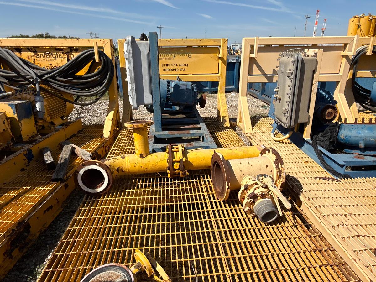 Used World Wide 75 Horsepower Electric Motor on a Skid