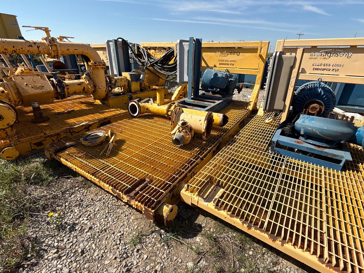 Used World Wide 75 Horsepower Electric Motor on a Skid