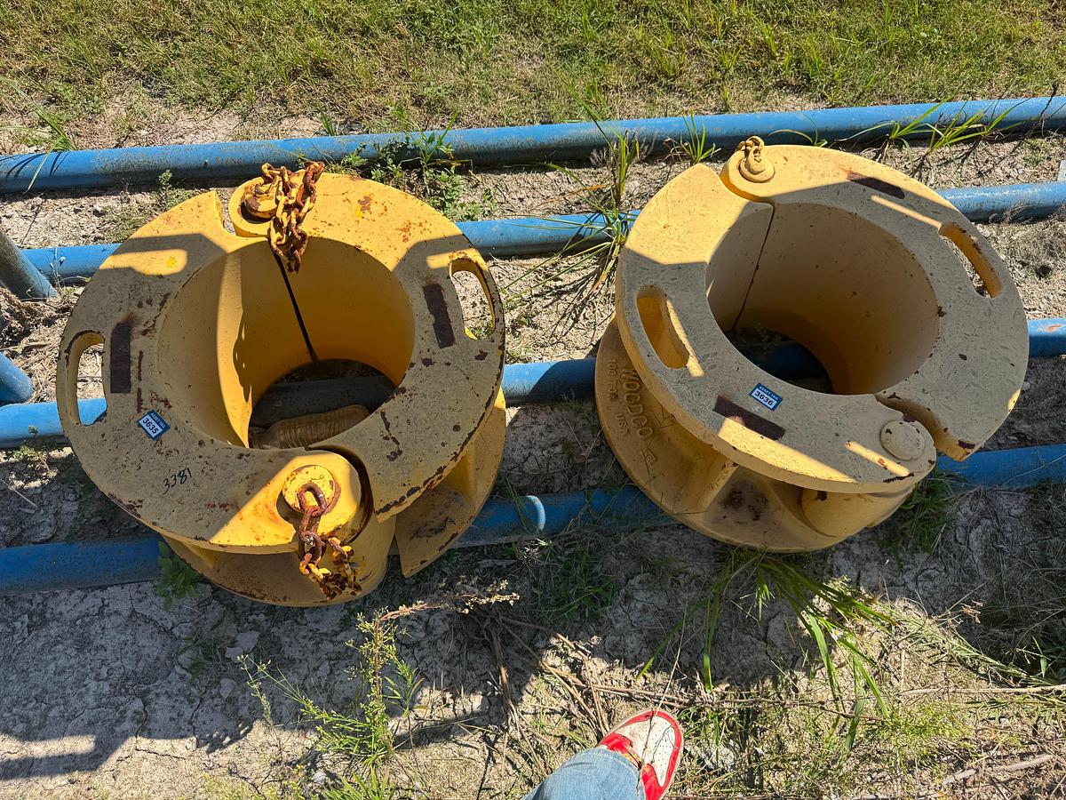 Used (2) 100-ton Split Flange Lifting Collars; (1) AOT (1) Woodco