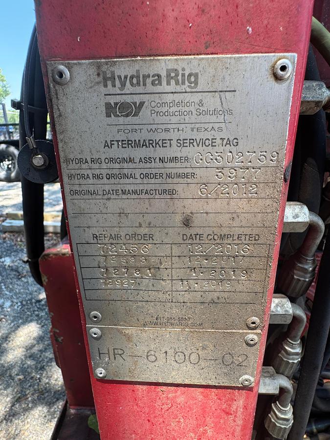 Used HydraRig 6100 Injector (Incomplete)