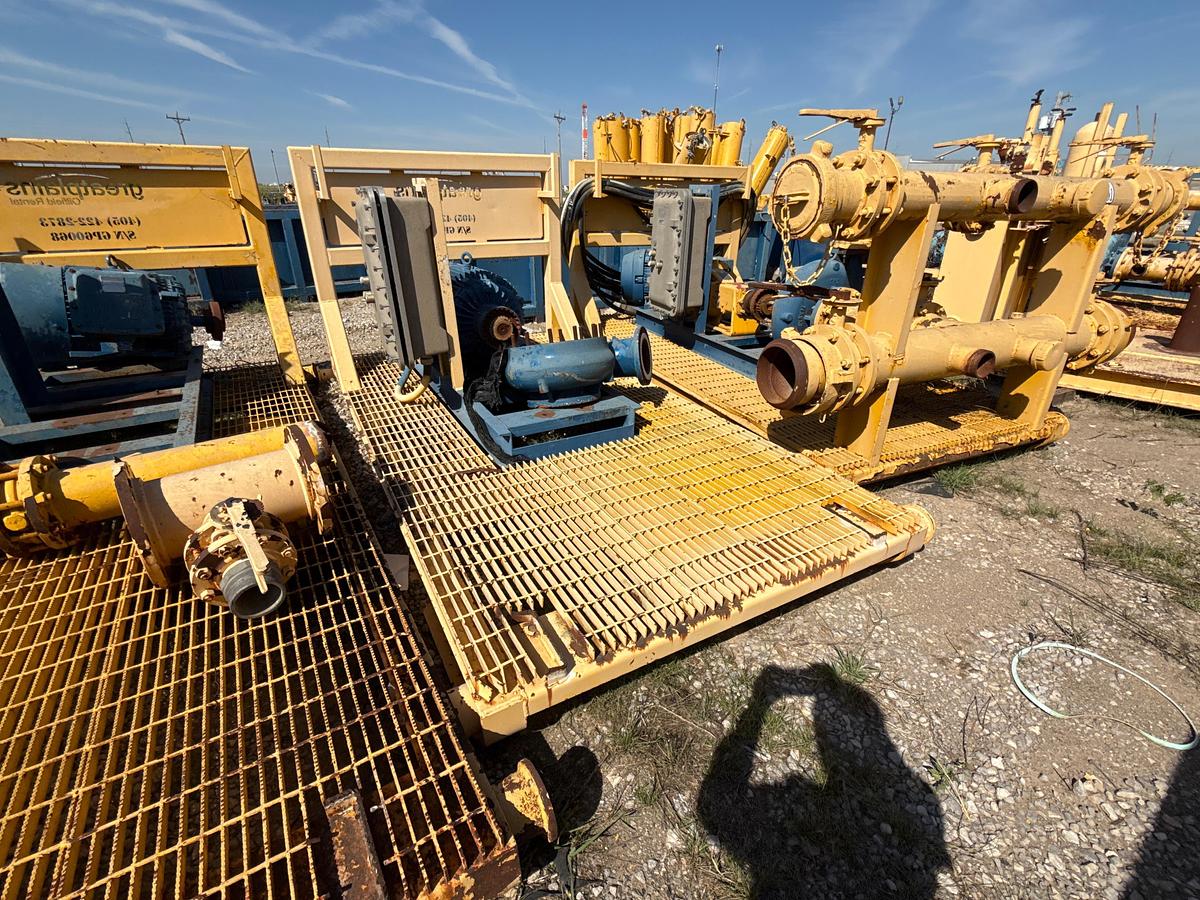 Used World Wide 75 Horsepower Electric Motor on a Skid