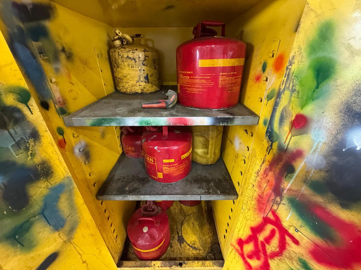 Used Flammable Cabinet with Fuel Tanks