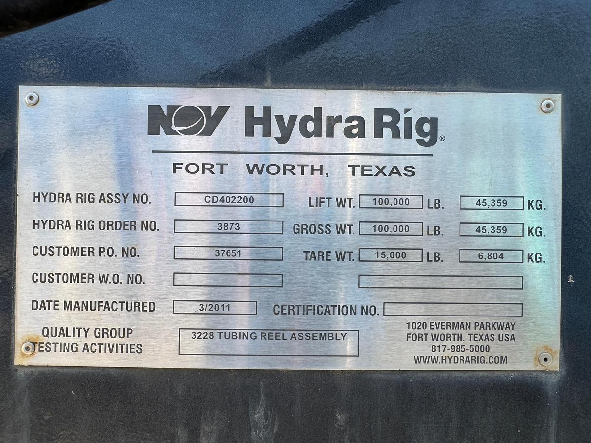 Used 2011 HydraRig Coil Tubing Trailer