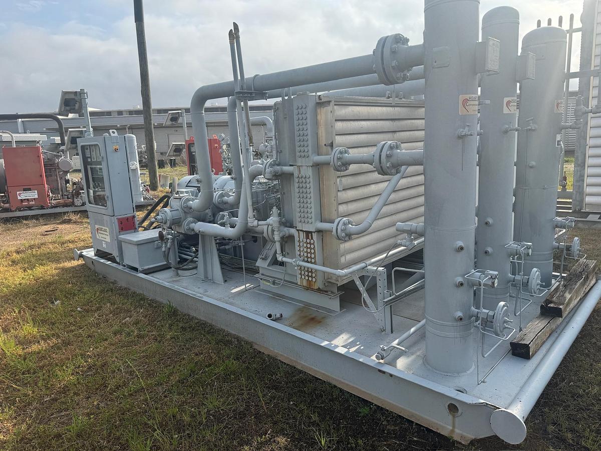 Used Electric Natural Gas Compressor Skid with Separator and Aftercooler