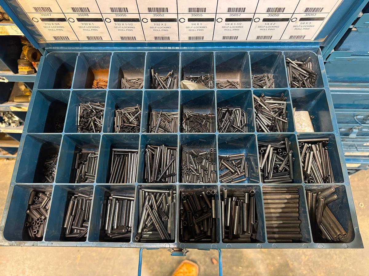 Used Bolt Cabinets - Roll Pins, Set Screws, Fuses, Cable Ties, O-rings and More