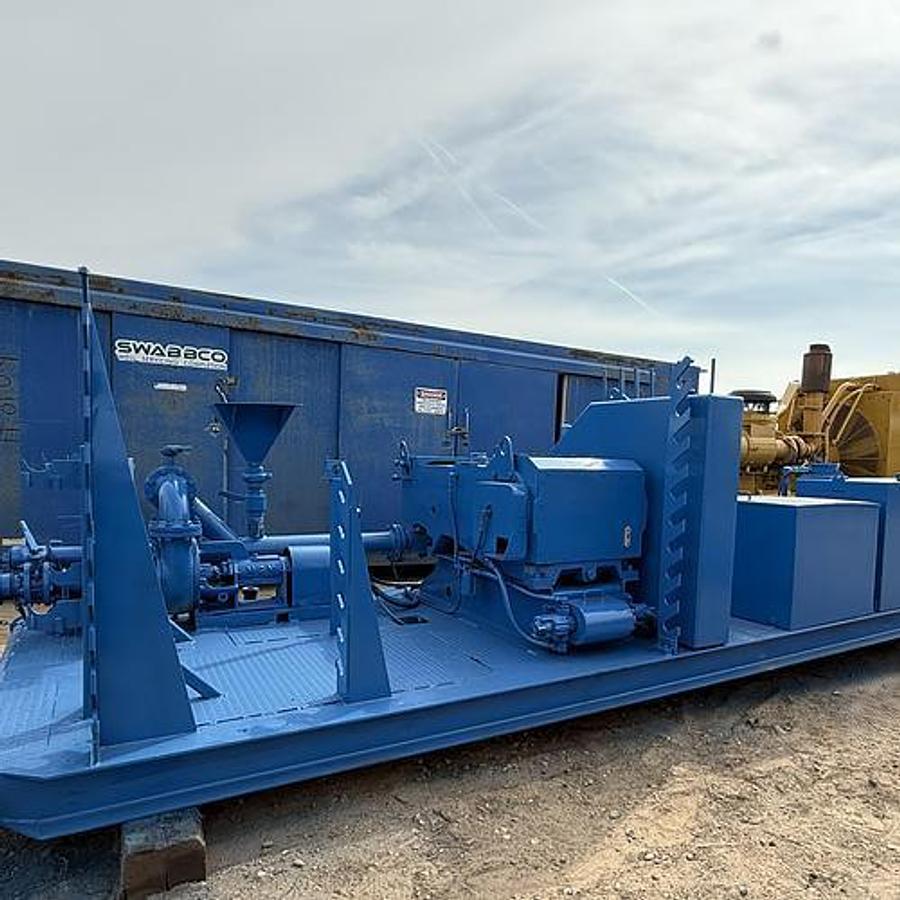 Used Kerr T-60 Triplex Mud Pump Powered by C15 Engine