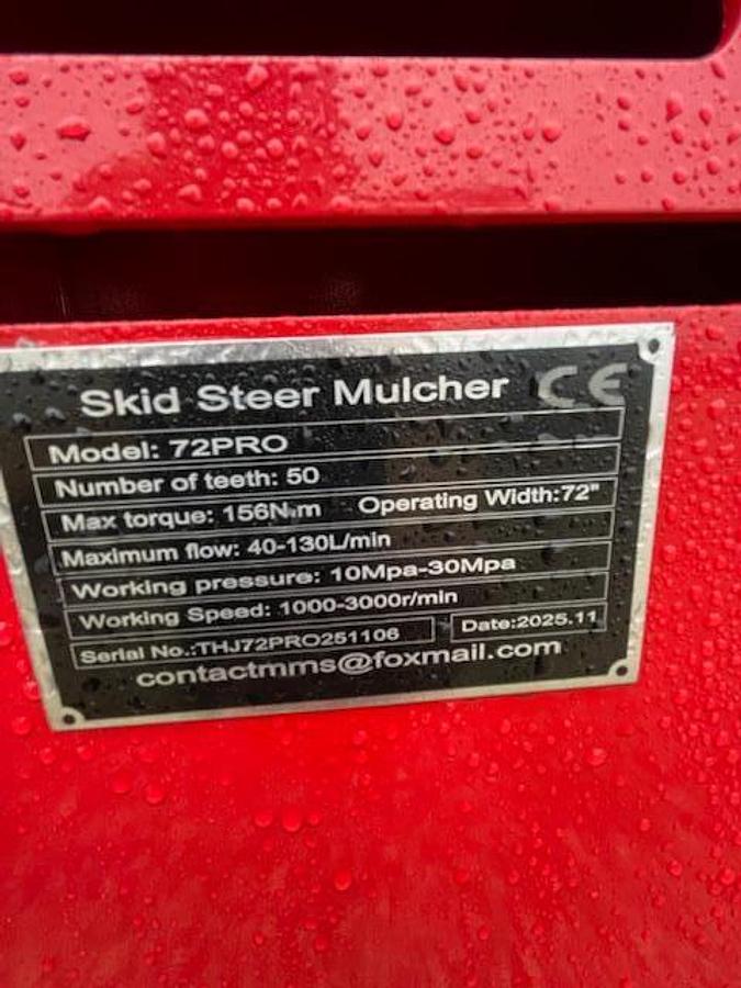 Used Future 72” Skid Steer Mulcher FT-72PRO (UNUSED)
