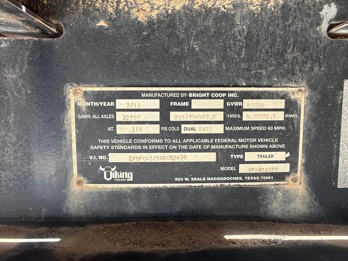 Used 2011 Viking 40Ft Flatbed Trailer