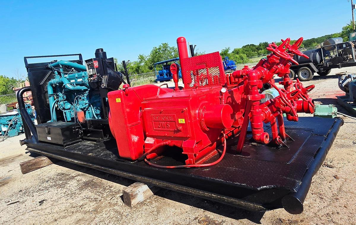 Used JWS 340 Triplex Pump PB Detroit 60 Series 14L, Skidded