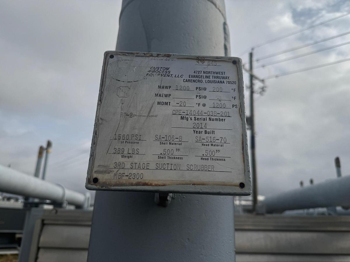 Used Electric Natural Gas Compressor Skid with Separator and Aftercooler