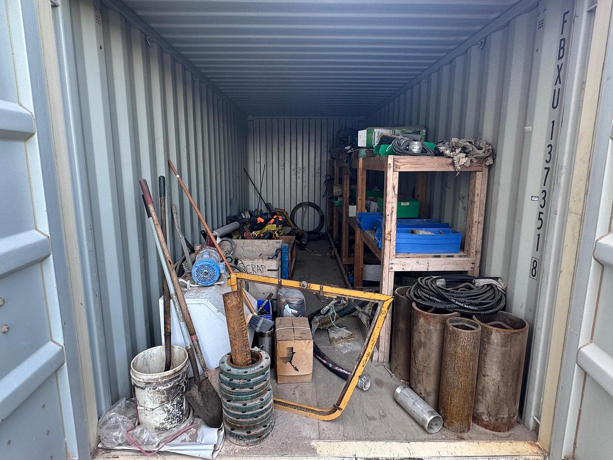 Used 20' Conex Shipping Container with Contents