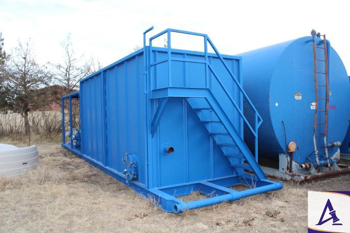 Used 8'W x 40'L Mud House with (2) Mud Hoppers, Skidded