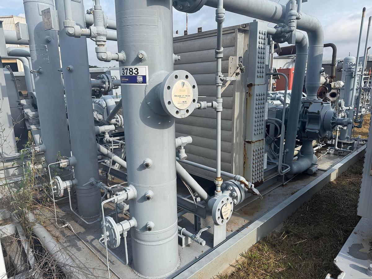 Used Electric Natural Gas Compressor Package, Skidded
