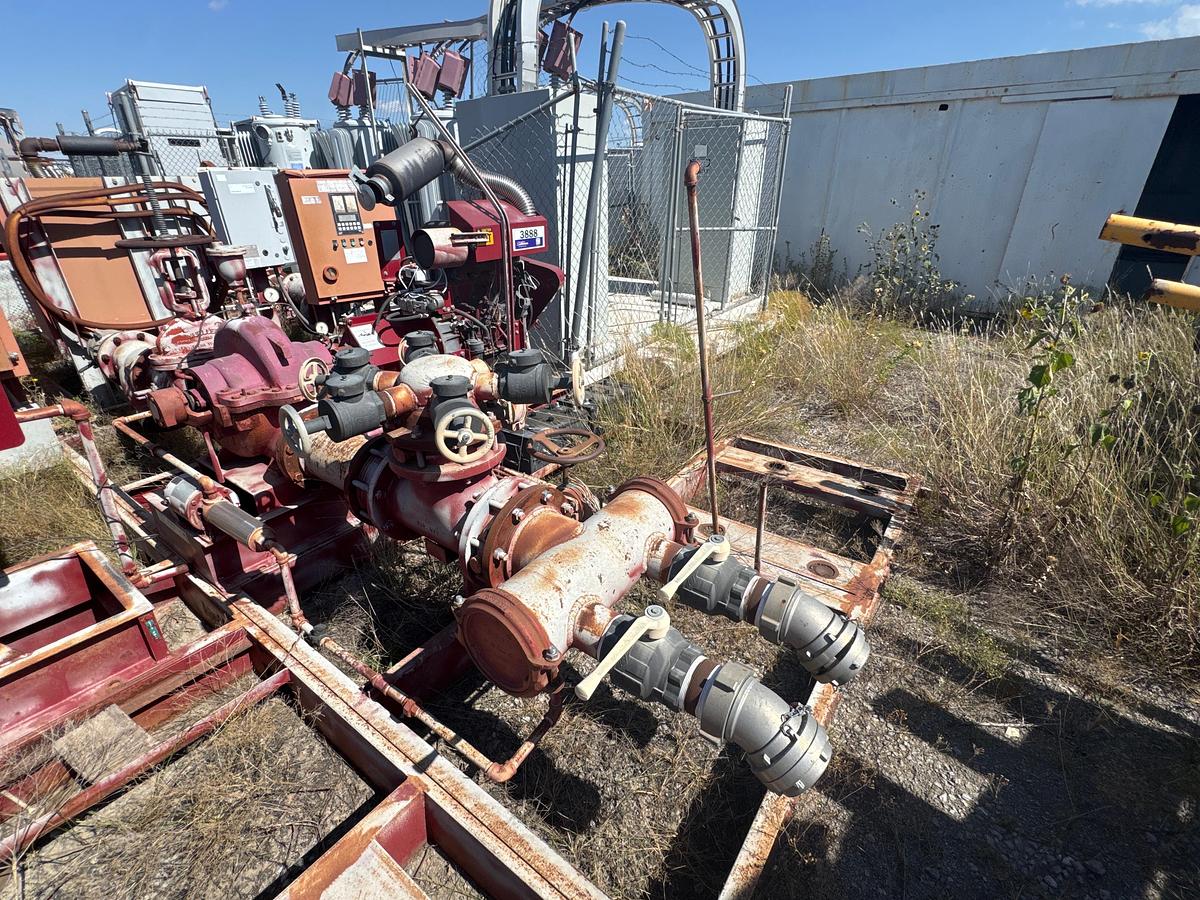 Used (3) 2008 A-C Fire Pump System  Cummins Diesel Engine Driven Skid Unit