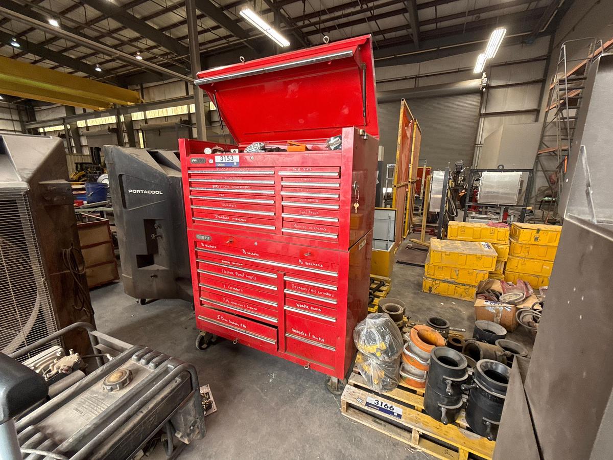 Used Proto Tool Box with Miscellaneous Tools