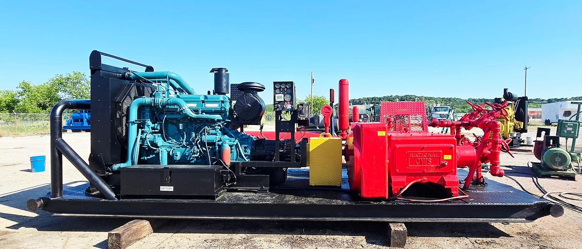 Used JWS 340 Triplex Pump PB Detroit 60 Series 14L, Skidded