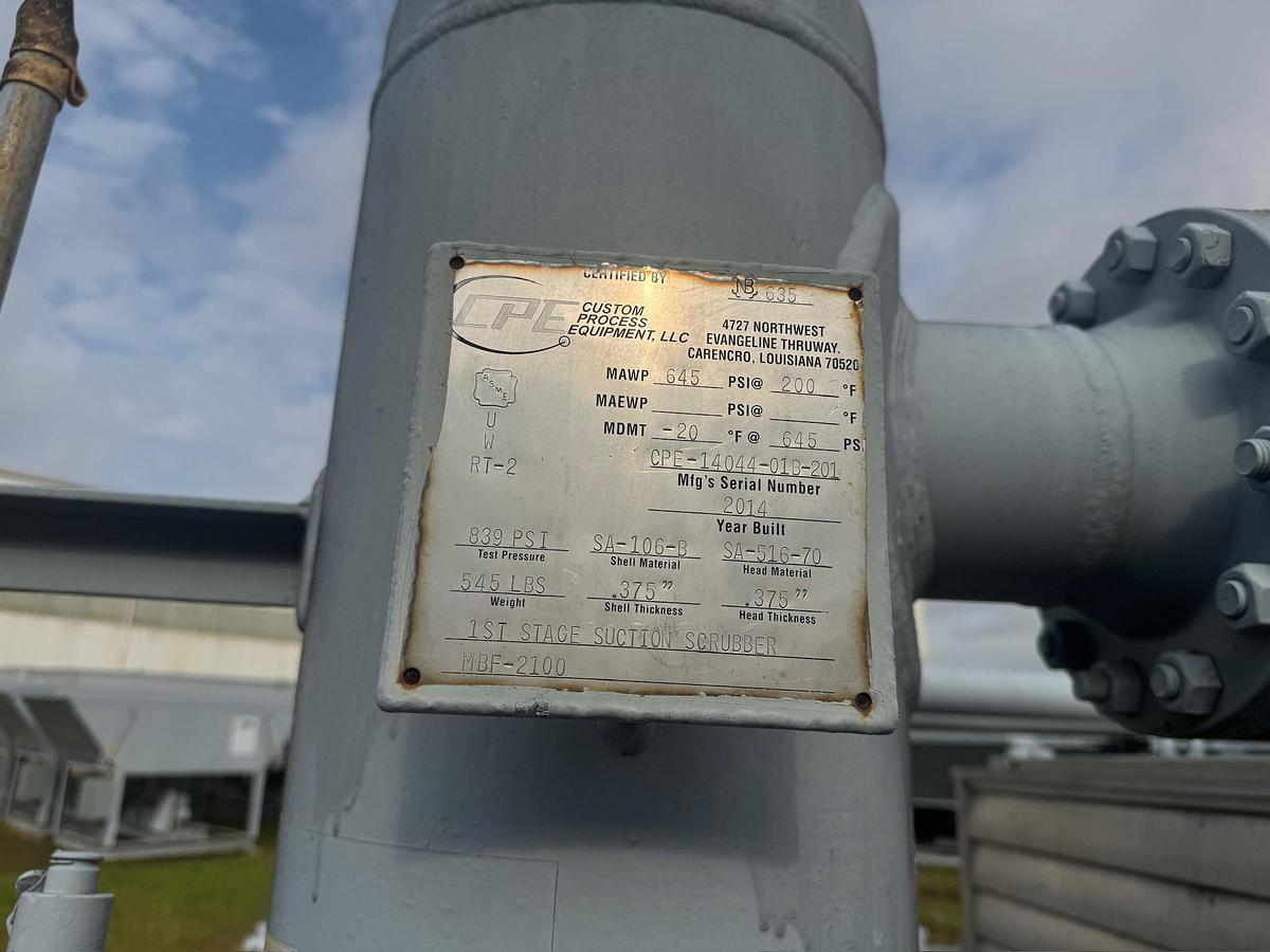 Used Electric Natural Gas Compressor Skid with Separator and Aftercooler