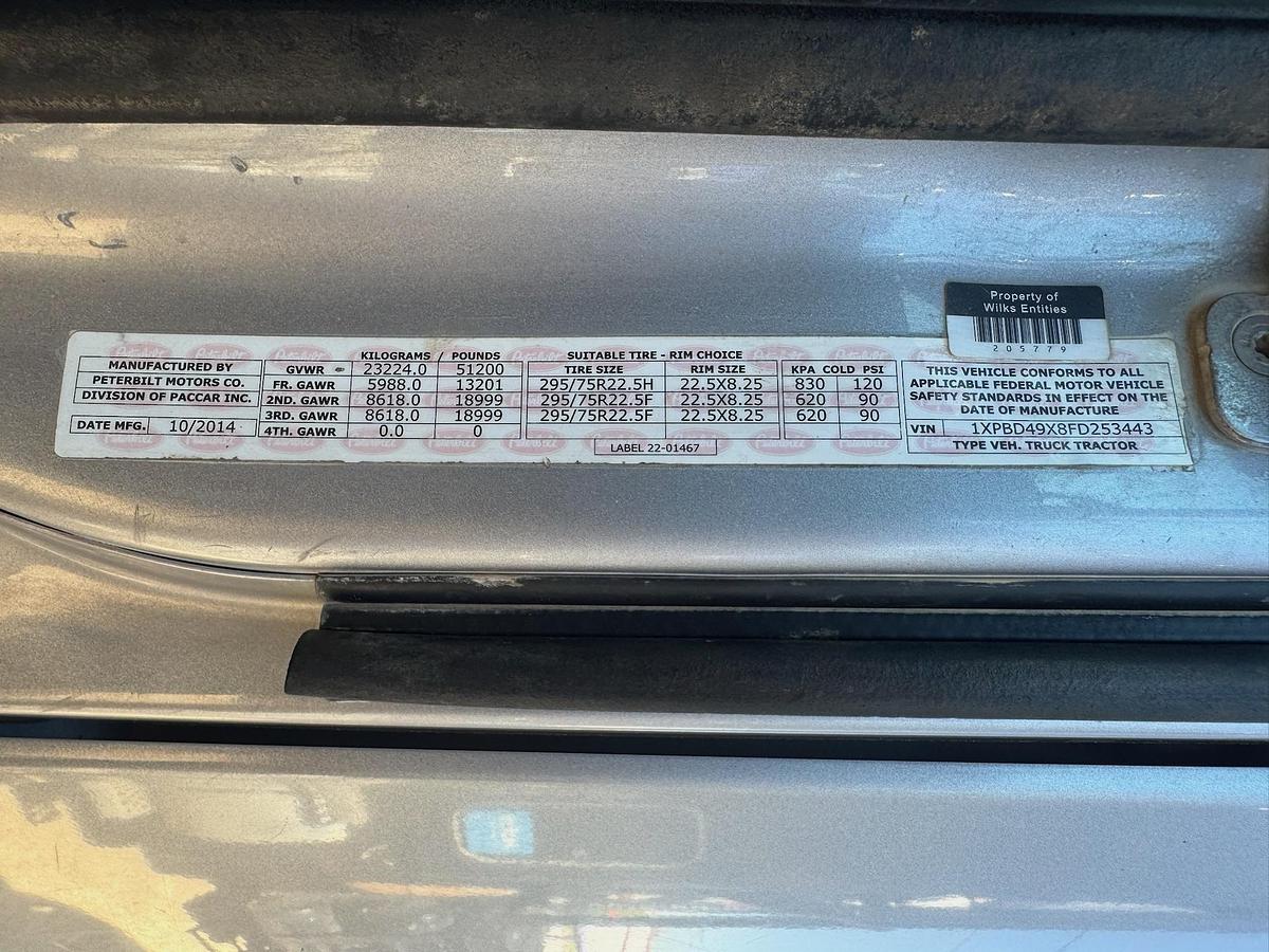 Used 2015 Peterbilt 579 6x4 Sleeper Truck Tractor