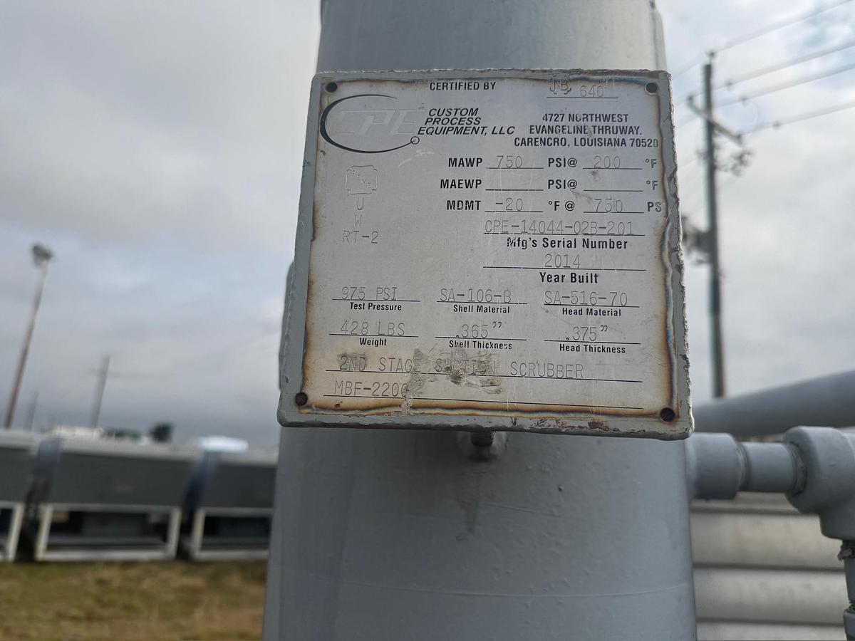 Used Electric Natural Gas Compressor Skid with Separator and Aftercooler