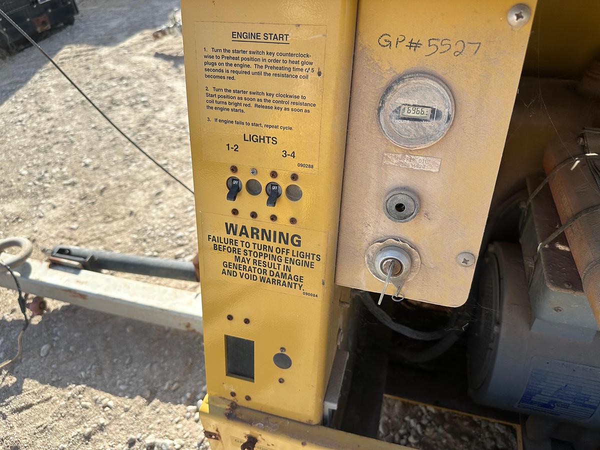 Used Allmand NightProNL8 8KW Light Plant with CAT Engine