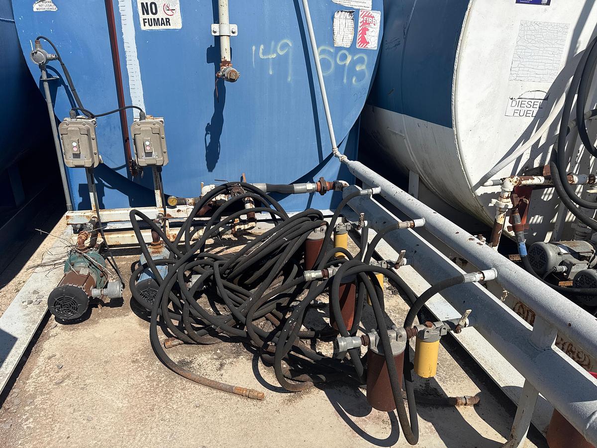 Used APPROX. 10,000 Gallon Diesel Tank with Pump - Skidded