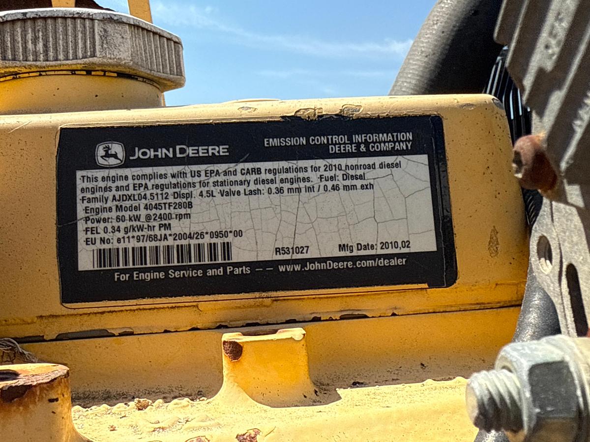 Used John Deere 4.5L Diesel Engine on a Trailer, Inoperable