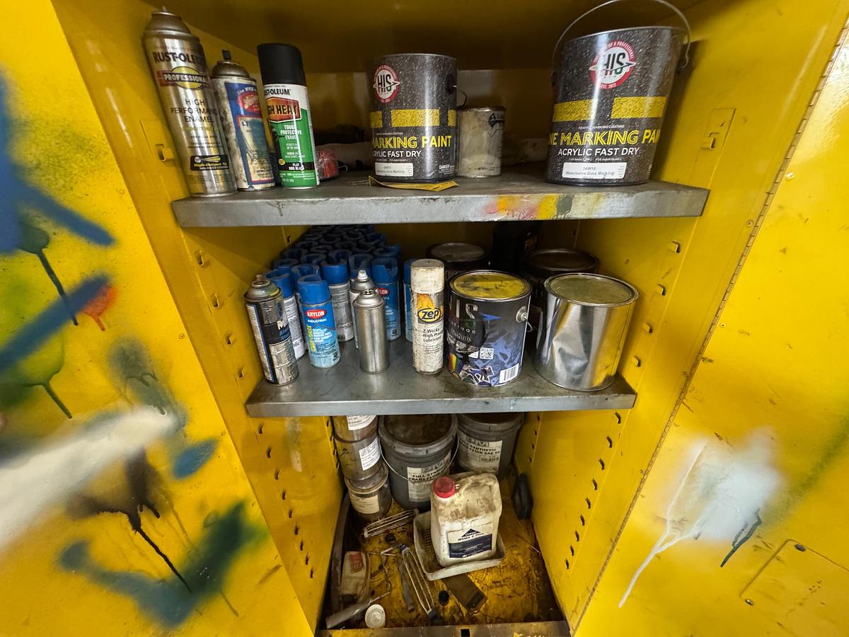 Used Flammable Cabinet with Contents
