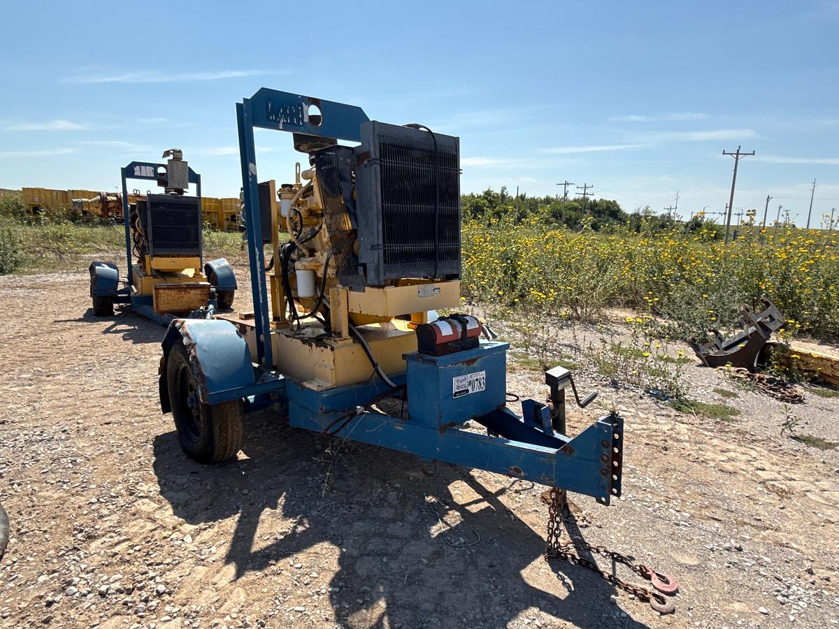 Used John Deere 4.5L Diesel Engine on a Trailer, Inoperable