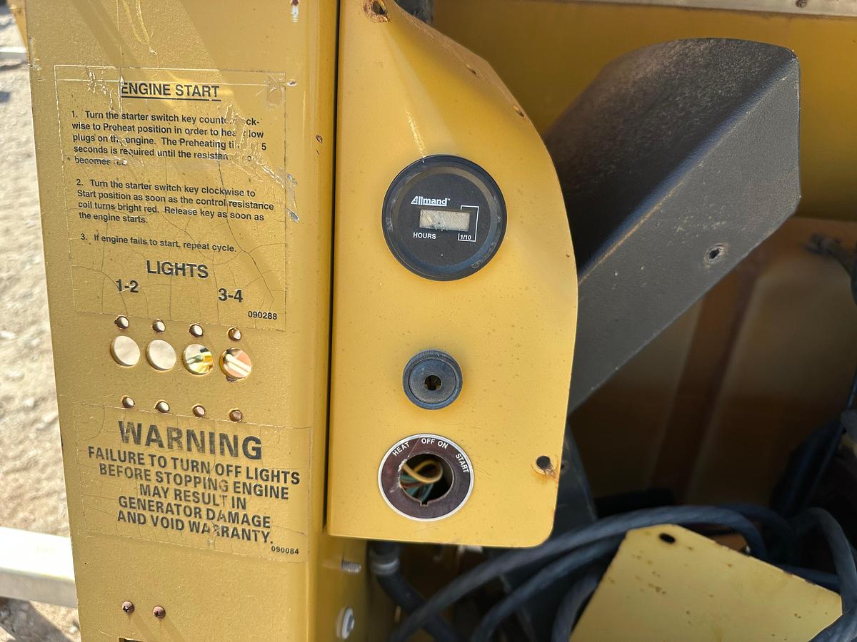 Used Allmand Night-Lite Pro nl8 8kw Light with Cat Engine, Inoperable, Missing Wheels.