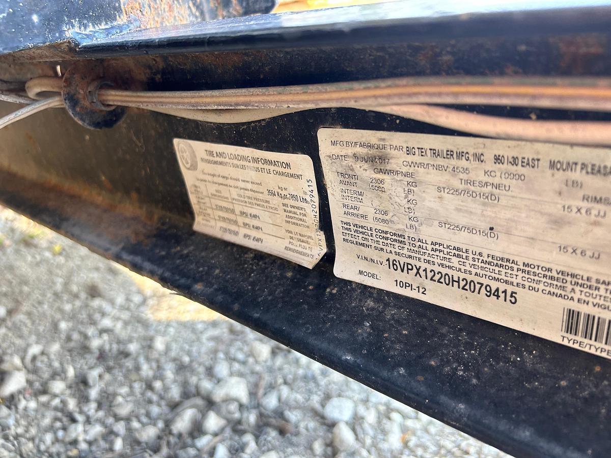 Used 2017 Big Tex Pressure Washer Trailer