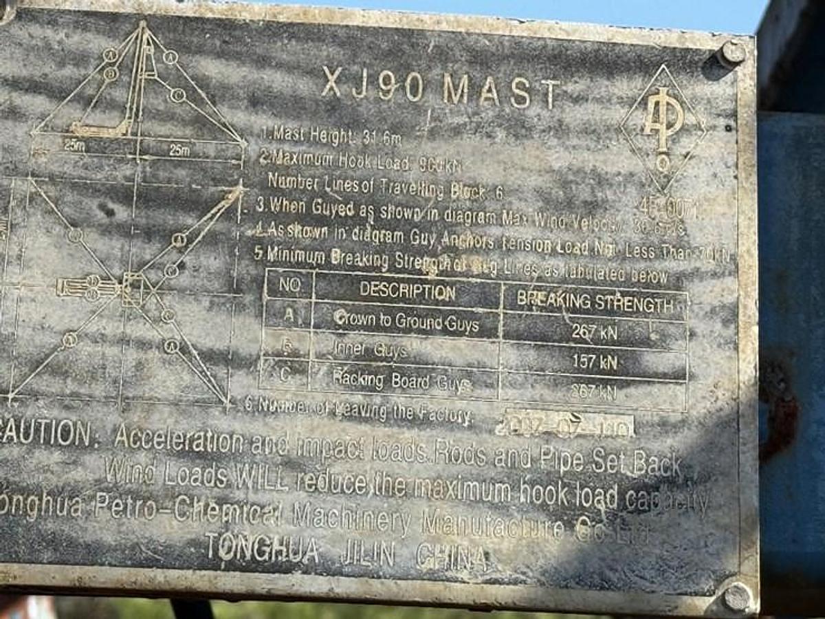 Used 2007 Moor Rig XJ60 DD 104'-200K Well Service Workover Rig