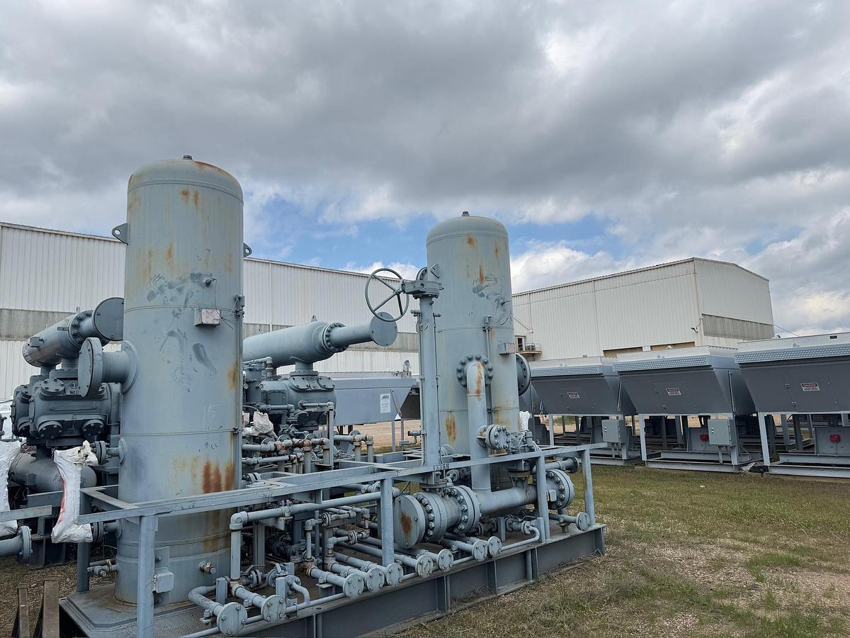 Used 2014 Ariel Reciprocating Natural Gas Compressor Skid with Pulsation Bottles