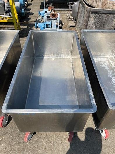 Used Stainless Steel 212 Gallon Meat Cart / Portable Tank