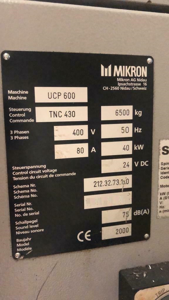 Usado MIKRON UCP 600