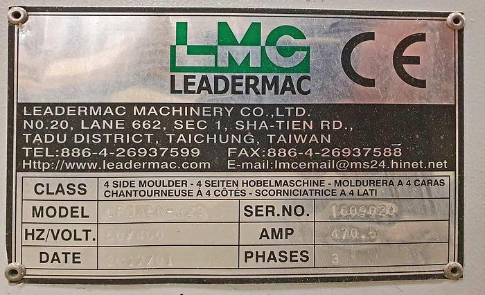 Used 2017 Leadermac / Kentwood Planer / Moulder LEADERMAC Upower LMC-923 ( 9 spindle)
