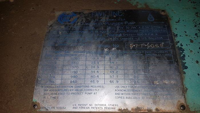Used Wheatley 5P-200A Quintuplex Injection Pump