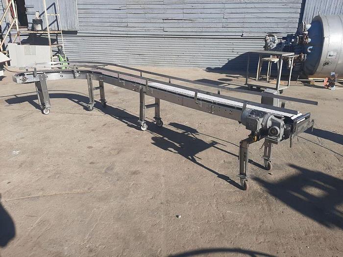 Used Conveyor, Belt, 7.5" x 15', S/st, 90 Degree Turn #C744315