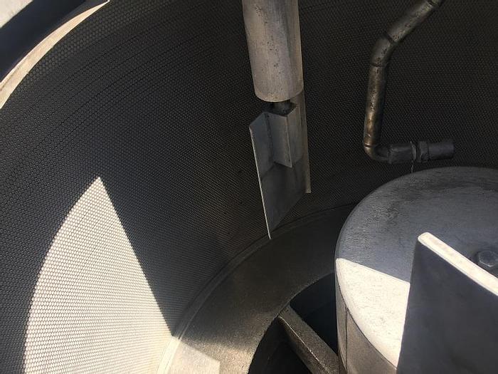 Used Used Western States 48" X 30" stainless steel perforated basket centrifuge