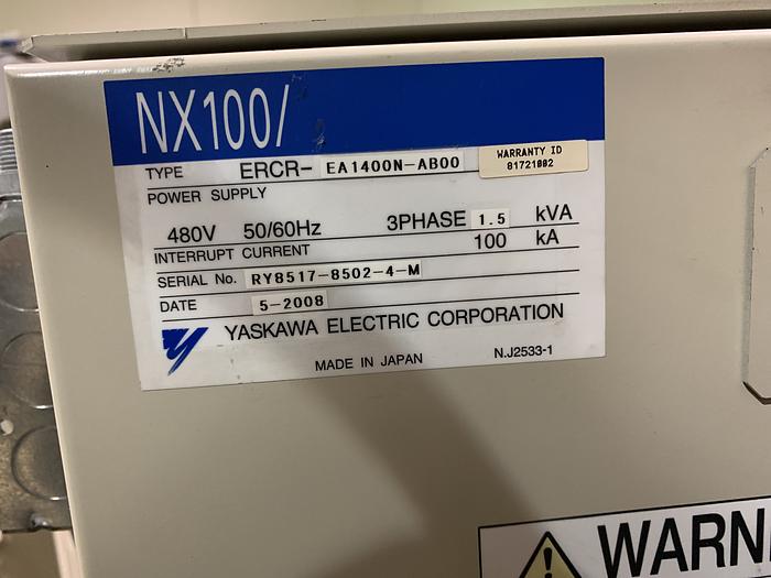 Used YASKAWA MOTOMAN SSF2000 (YR-SSF6-A00) 6 KG X 1,378mm REACH 6 AXIS CNC ROBOT WITH NX100 CONTROL