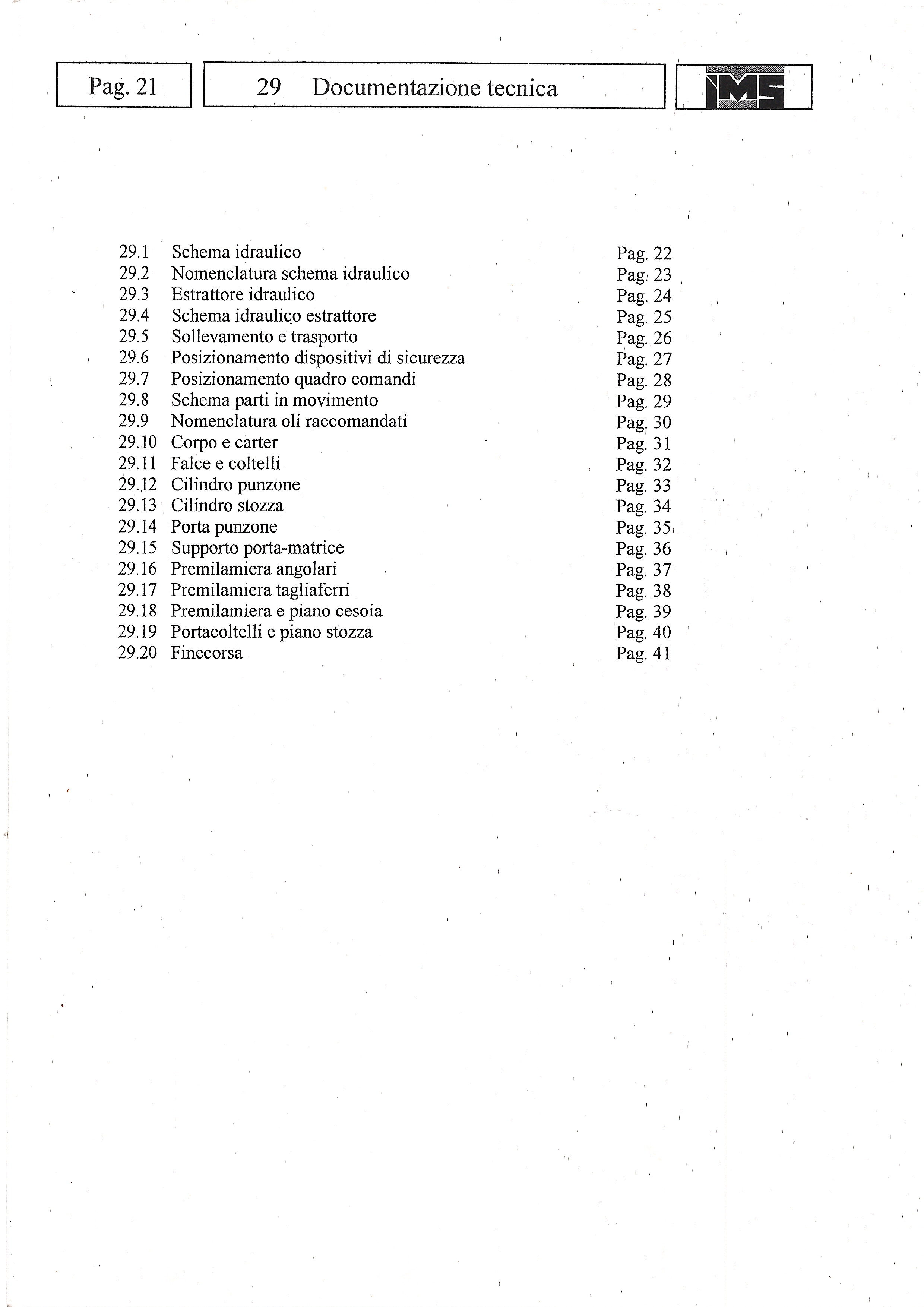 Usato LIBRO CESOIA IDRAULICA IMS HY75