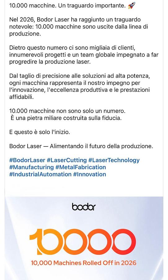 Usato Laser Bodor: il vostro referente in Emilia-Romagna e invito a BI-MU 2026