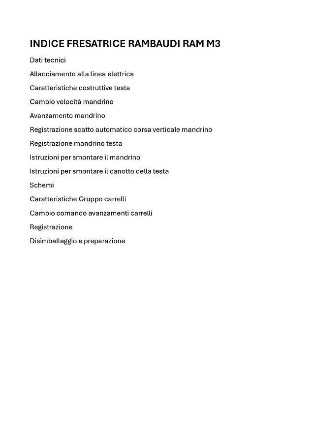 Usato LIBRO FRESATRICE RAMBAUDI M3