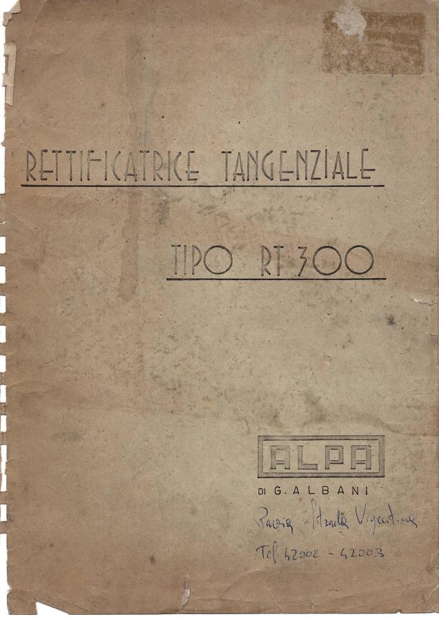 Usato LIBRO RETTIFICA ALPA RT 300