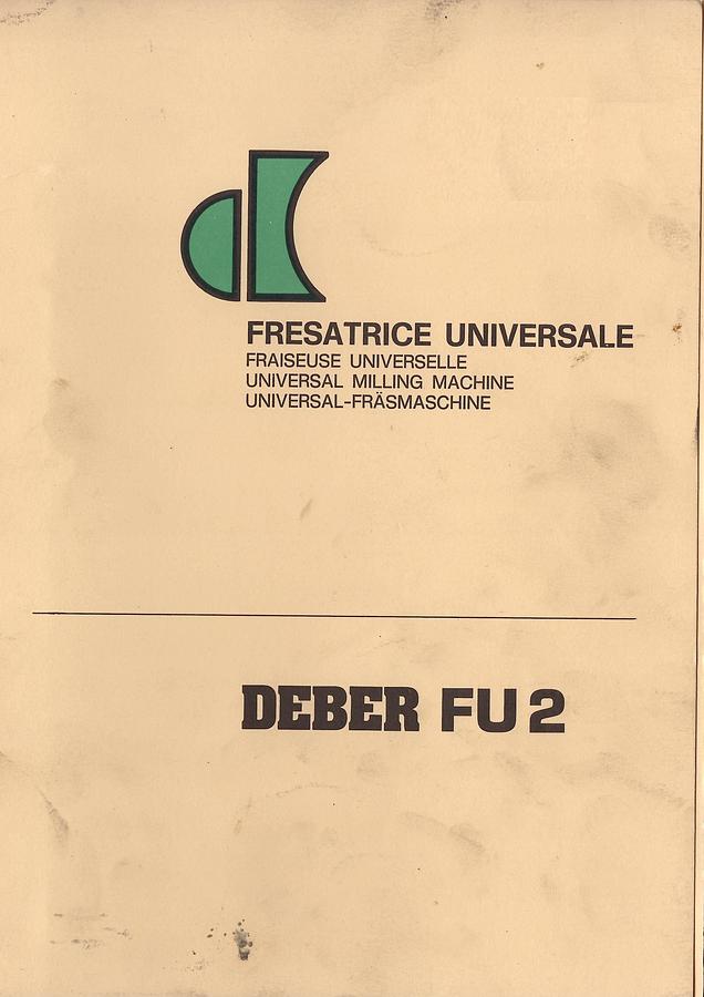 Usato LIBRO FRESATRICE DEBER FU
