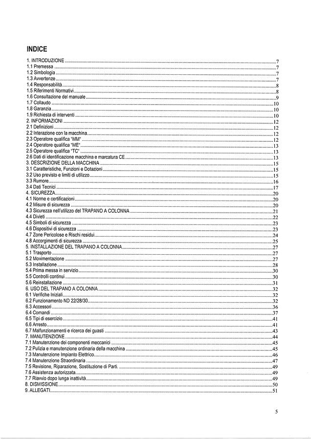 Usato LIBRO TRAPANO A COLONNA ND 22 - 28 - 30