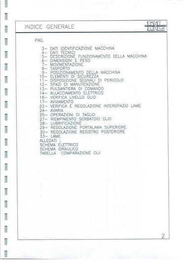 Used LIBRO CESOIA GHIGLIOTTINA BL 2050X4 mm