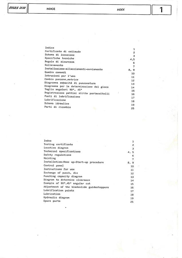 Usato LIBRO PUNZONATRICE OMES